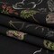 1 Yard Stretch Cotton Sateen Black Trees and Windows Summer Nights Print Citrus Collection
